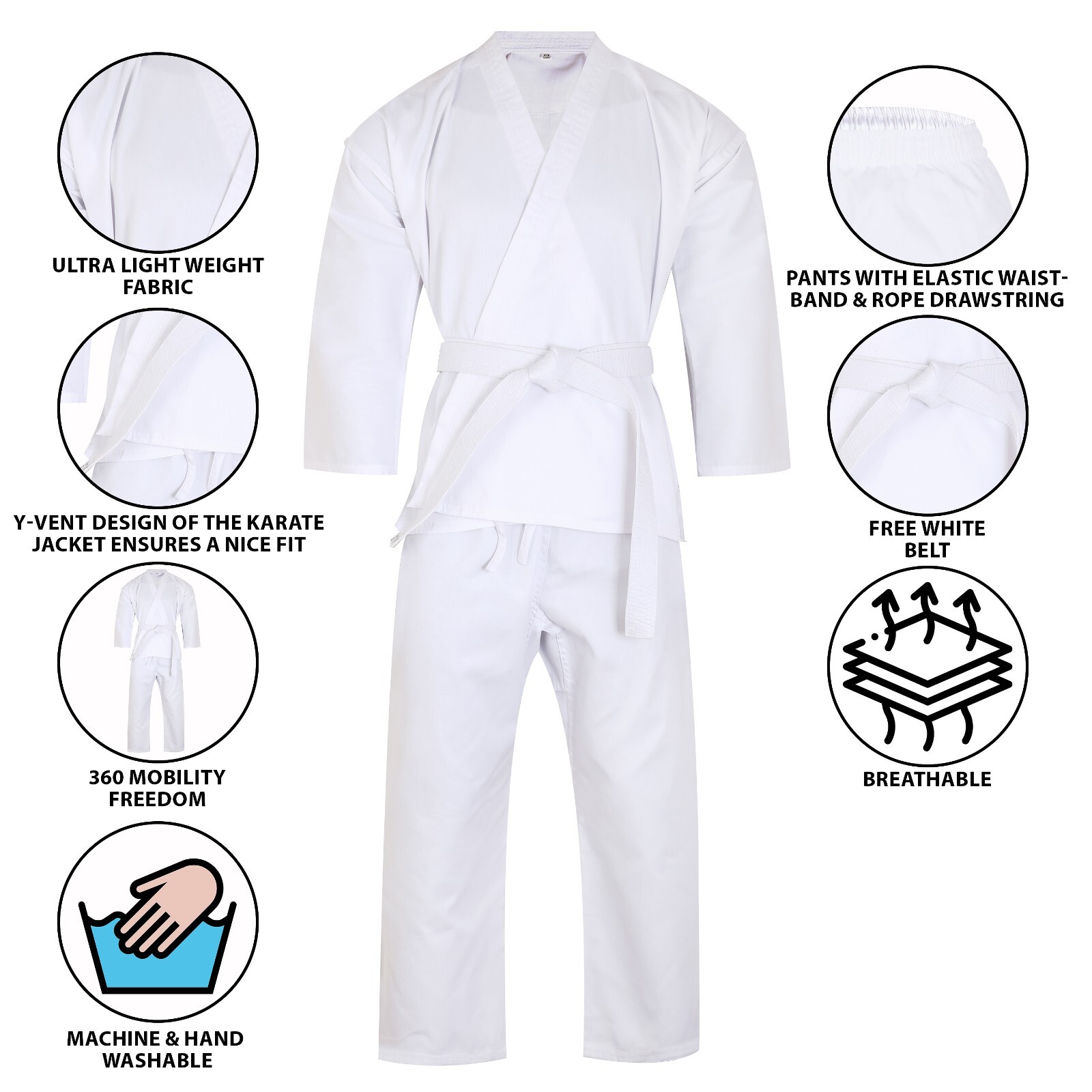 Martial Arts Karate uniform lightweight kids and adult training Gi MMA Fighter