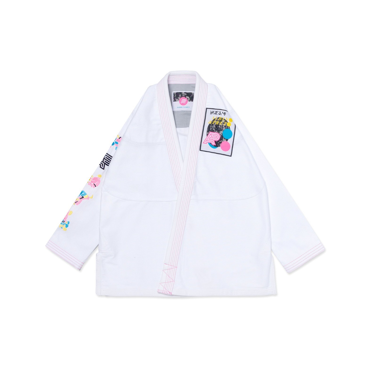 Albino and Preto Sanktuary White BJJ Gi Kimono Jiu Jitsu With Bags
