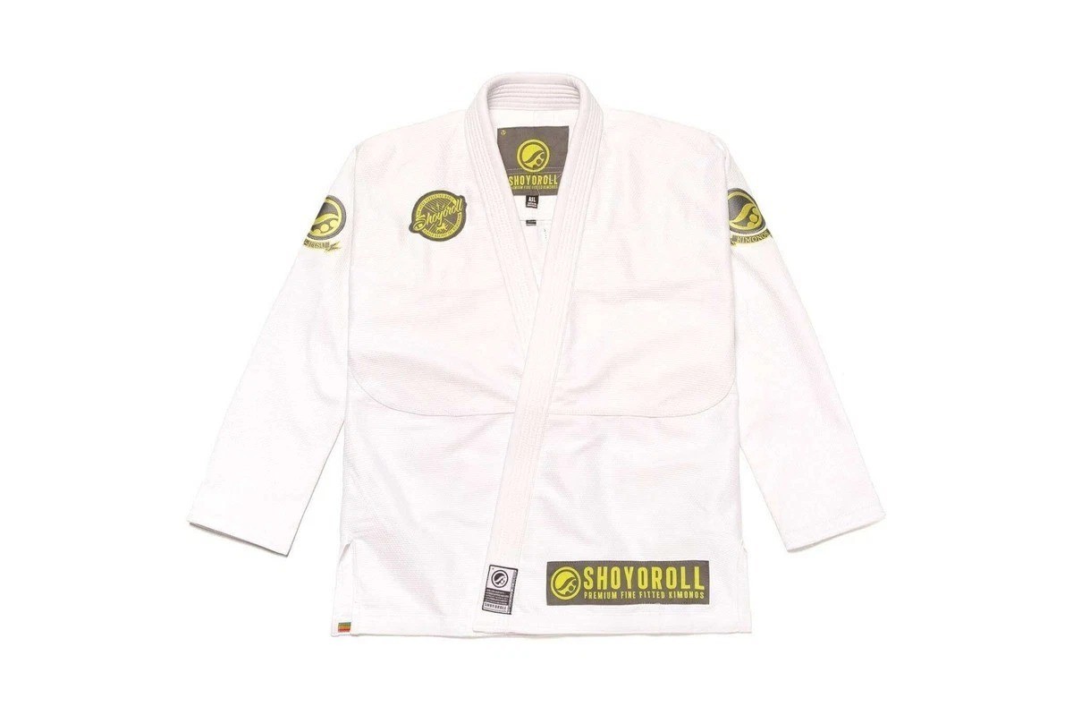 BJJ Gi White Shoyoroll Cut Batch 75 SIX BJJ Uniform 450 GSM with bag