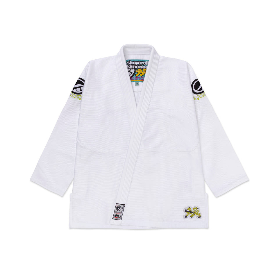 Custom White BJJ Gi 450 GSM Pearl Weave Jacket 10 oz Ripstop Pants Jiu Jitsu