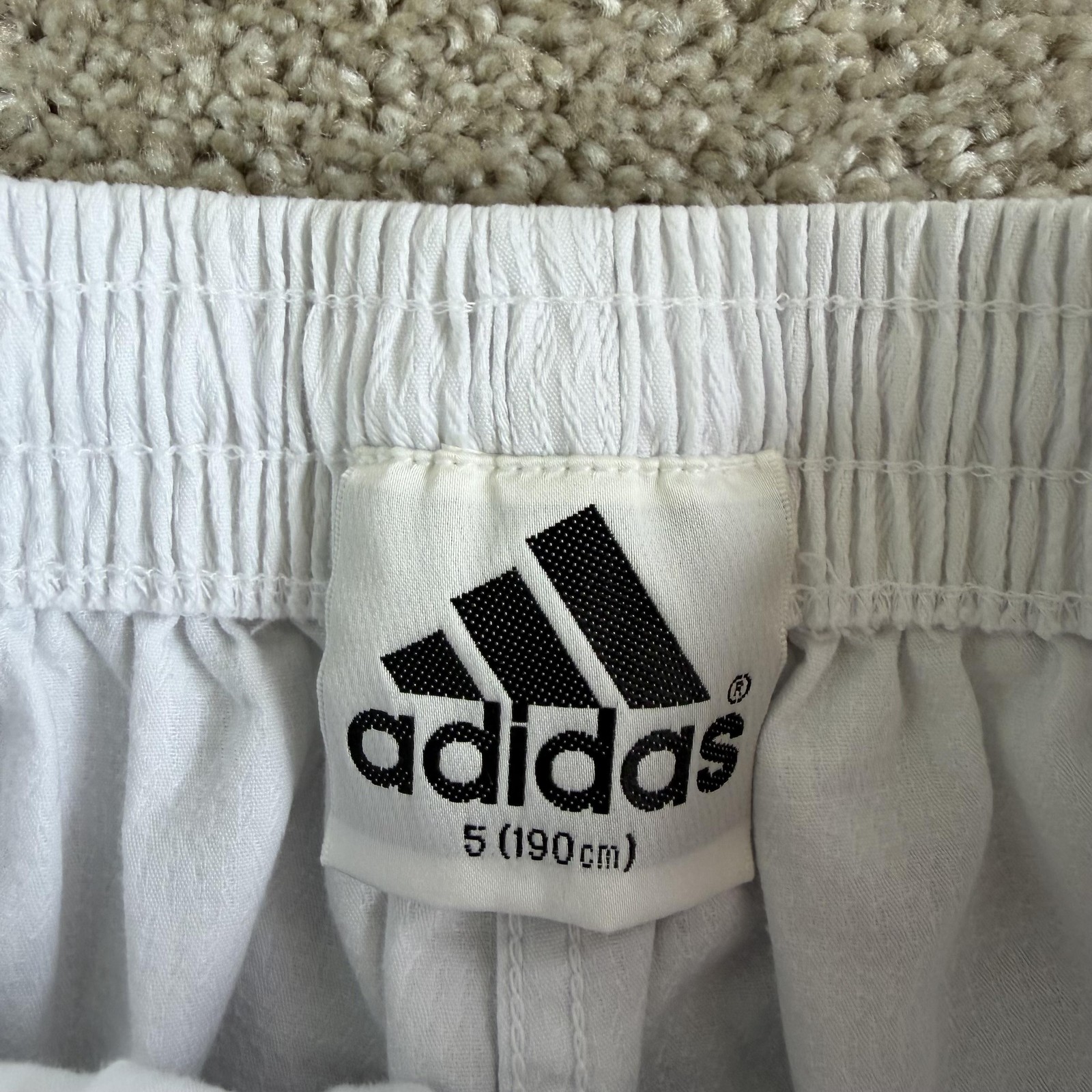 Y2K Adidas Taekwondo Uniform Set Mens Med White Master Chong’s Dobok Top Pants