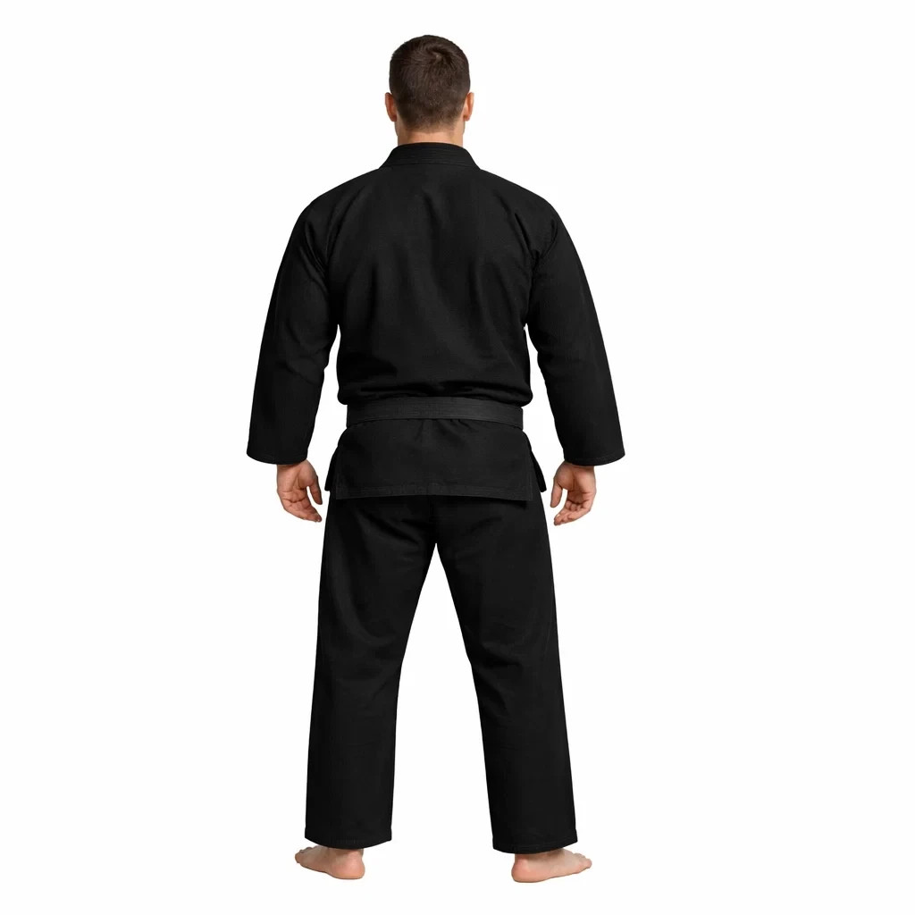 Plain Black BJJ Gi for Men – Free Bag & Belt – Gear for Brazilian Jiu-Jitsu