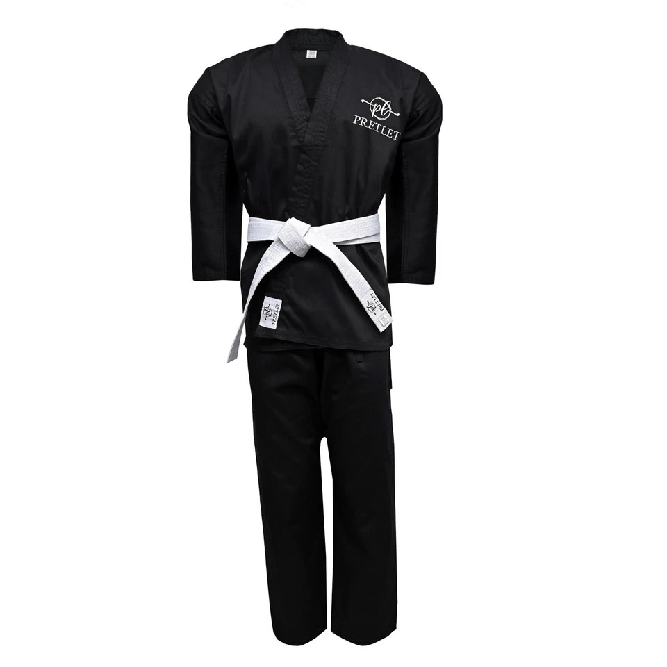 Karate Gi Uniform Lightweight Kids Adults Martial Arts Training Suit & Free Belt