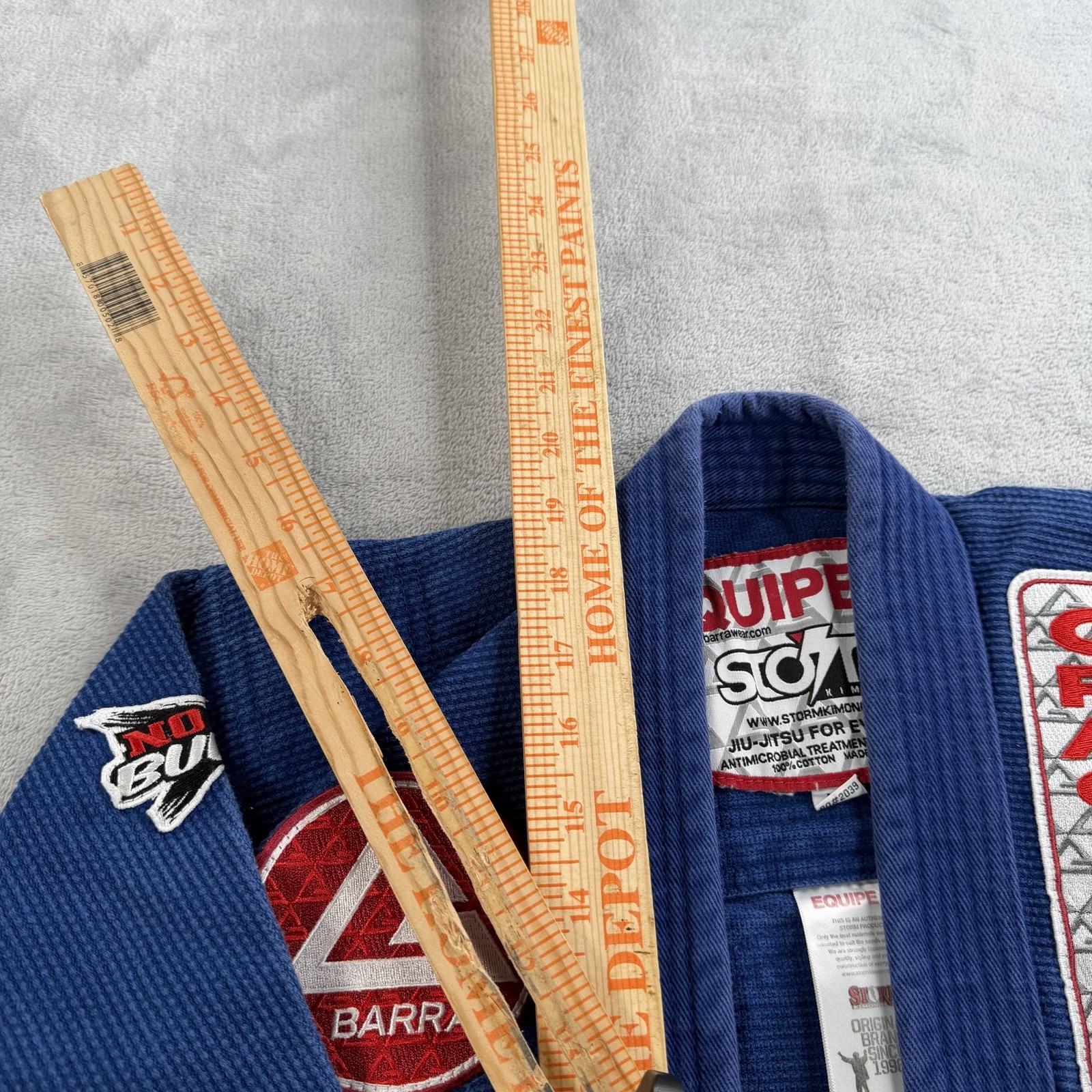 Gracie Barra Jiu Jitsu Gi Top Kids Y2 Blue Equipe Storm Edition Kimono