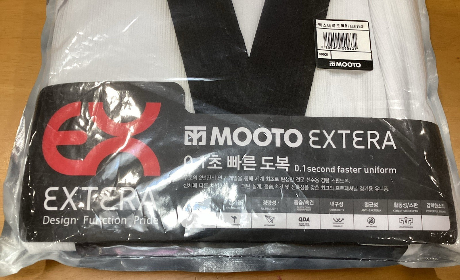 Mooto Taekwondo Extera Martial Arts Uniform White (Height Fits: 180cm/6ft)-NWT