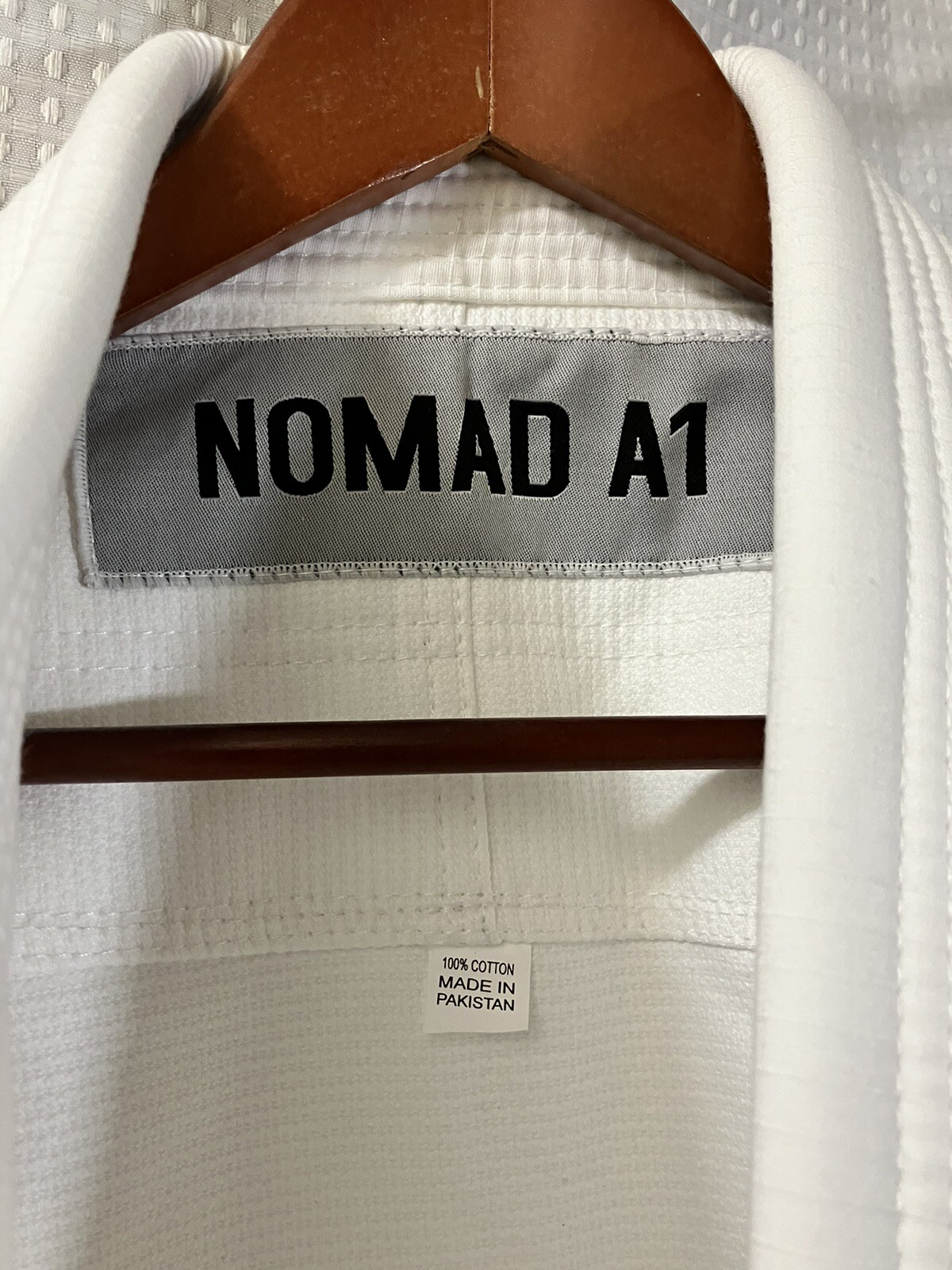 Nomad BJJ Gi Top Size A1 (5’6”-5’10”) Bleach White Long Sleeve Judo Jiu Jitsu