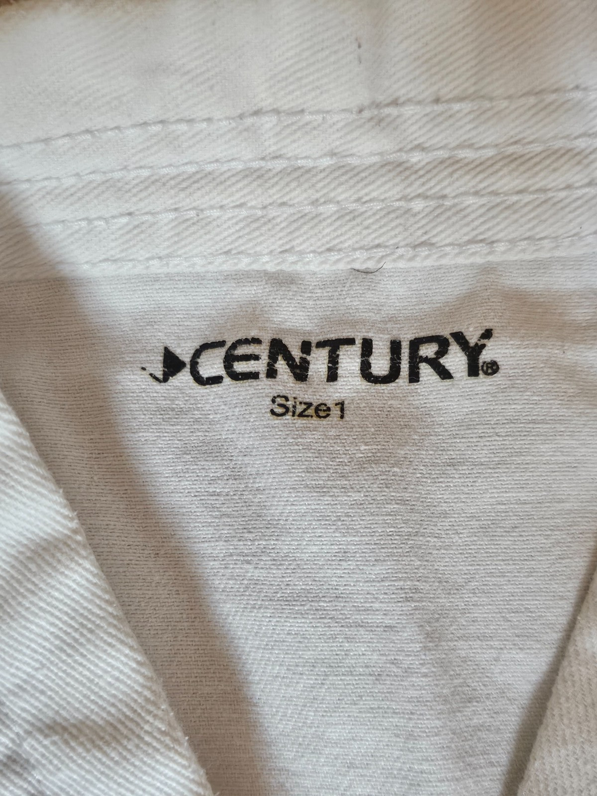Century Gi Uniform TOP ONLY Martial Arts Ju Jitsu White Size 1 Child