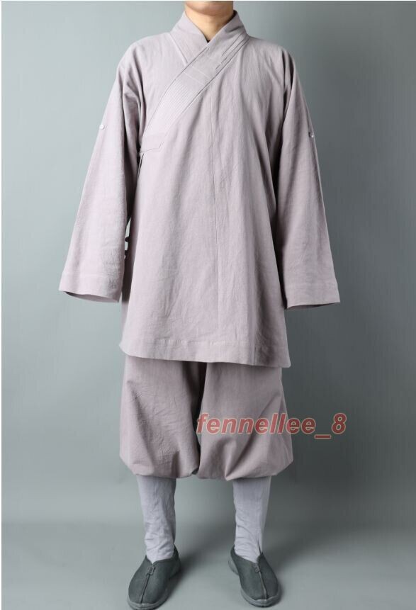 High-grade Cotton&Linen Shaolin Monk Kung Fu Clothing Zen Buddhist Uniforms Zen