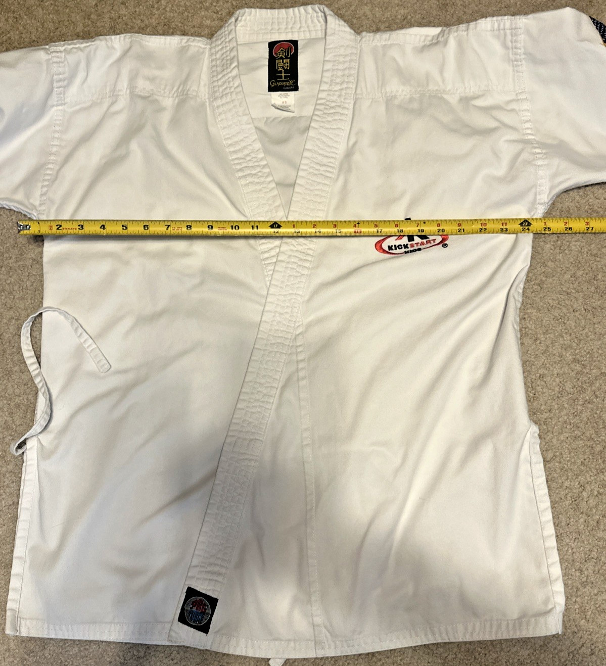 Gladiator by ProForce Kickstart Kids Martial Arts Karate Gi Uniform White Size 5