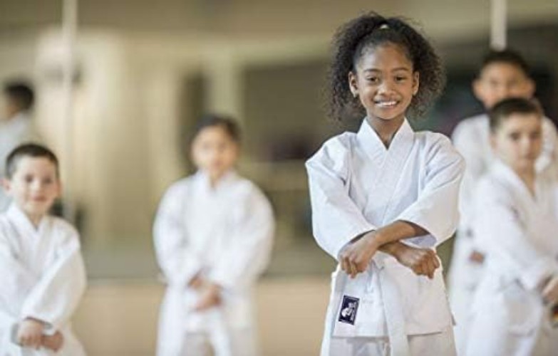 Martial Arts Karate Gi for Kids & Adults, Long Sleeve, White Polycotton Fabric
