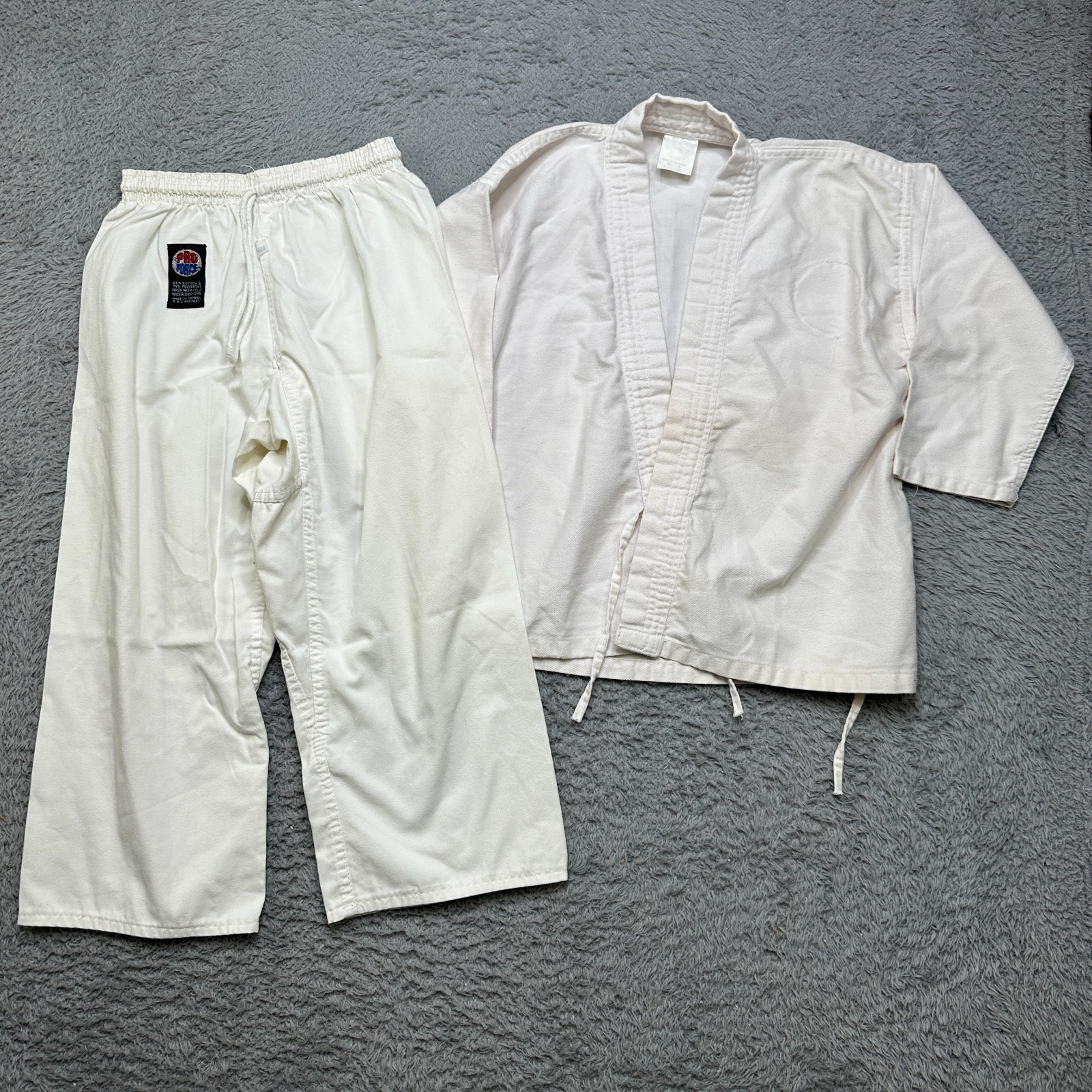 Kids Taekwondo Gi Uniform Size 1 White Jacket Pants Jujitsu Karate Judo