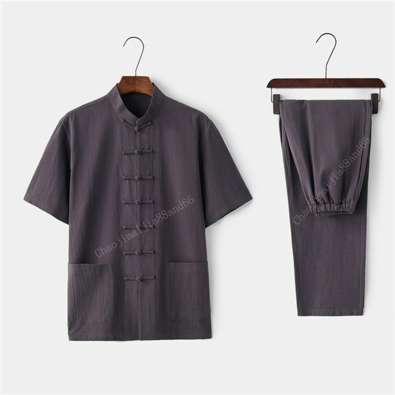 Chinese Tradition Martial Arts uniform Kung Fu Tai chi cotton linen Tang Suit