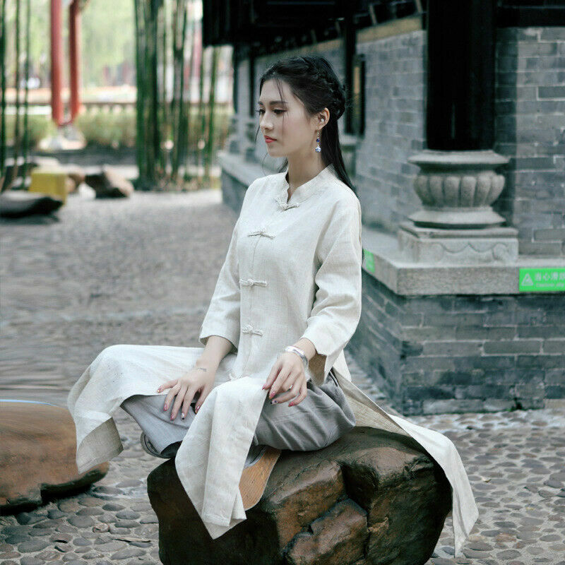 Women Vintage Tai Chi Top Chinese Tang Suit Kung Fu Uniform Coat Martial Arts