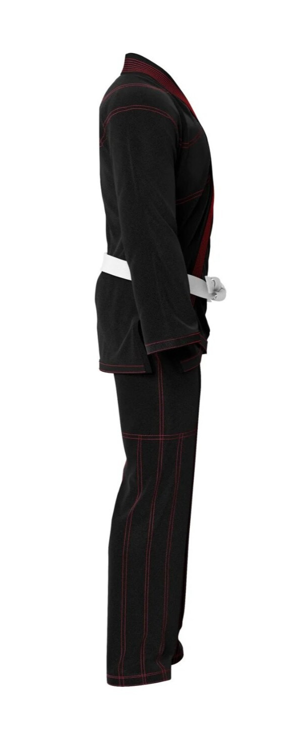 Martial Sports Brazilian Jiu Jitsu Gi Uniform – Black/Red, Free Belt, Free Ship