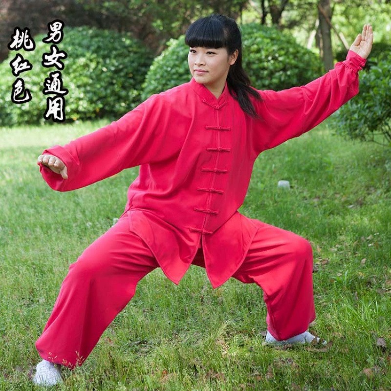 Men Women Tai Chi Suit Kung Fu Shirt Pants Chinese Wushu Uniform Martial Arts AU