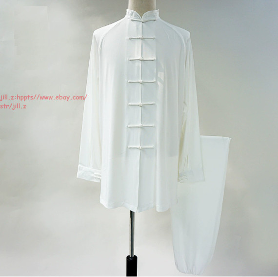 Men Women Milk silks Tai chi Uniforms Wushu Martial arts Kung fu Wing Chun Suit