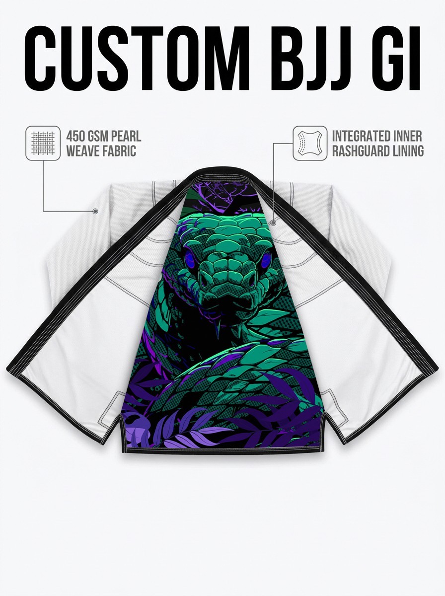Performance White BJJ Gi | 450 GSM Pearl Weave | 10 oz Ripstop Pants | Custom Gi