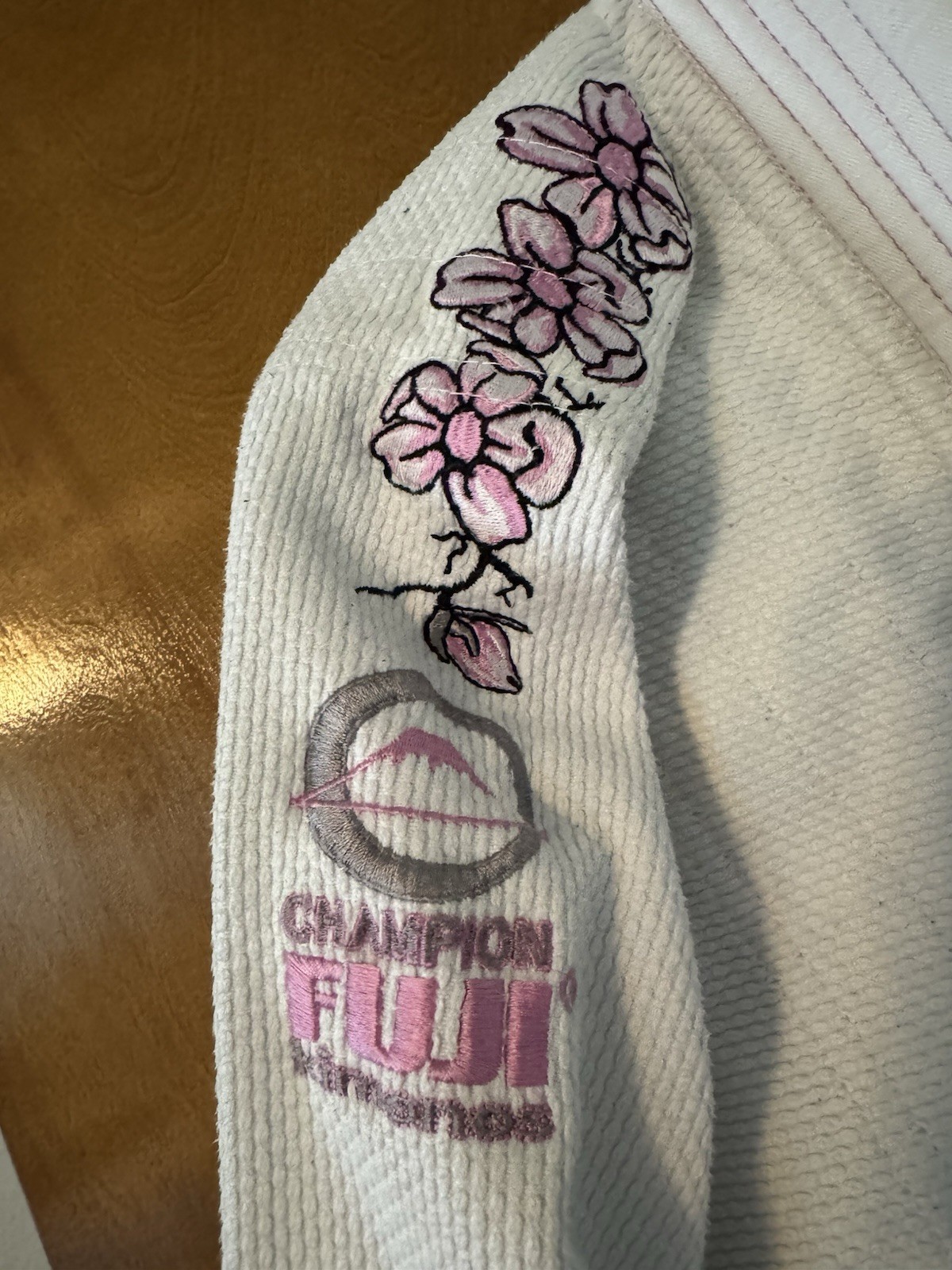 Fuji Victory BJJ Thick Kimono And Bottoms, Cherry Blossom Details, Size W2