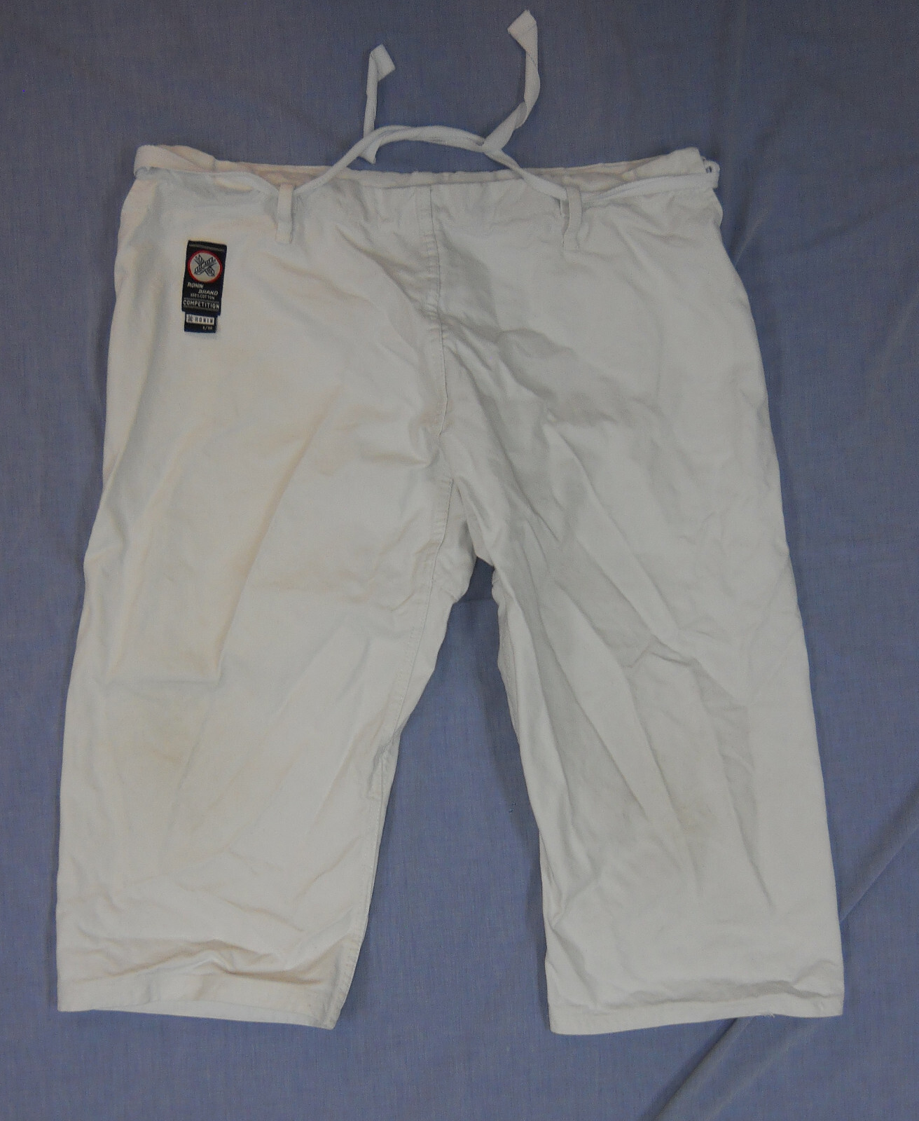 Ronin Brand Competition Pants, size 6/190, White Cotton