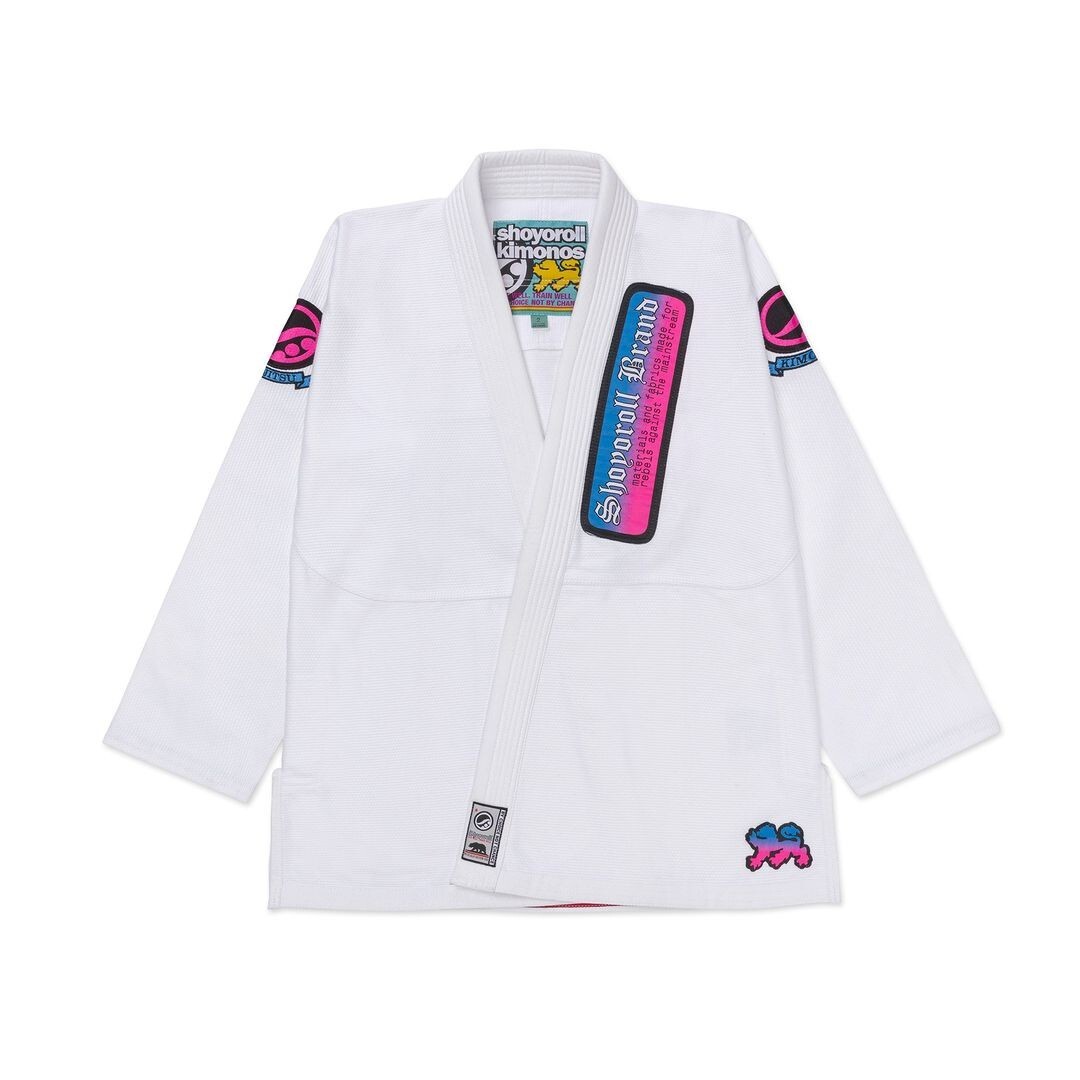 Best Selling White Shoyoroll Retro Gradient Kimonos BJJ Gi Jiu Jitsu Suit