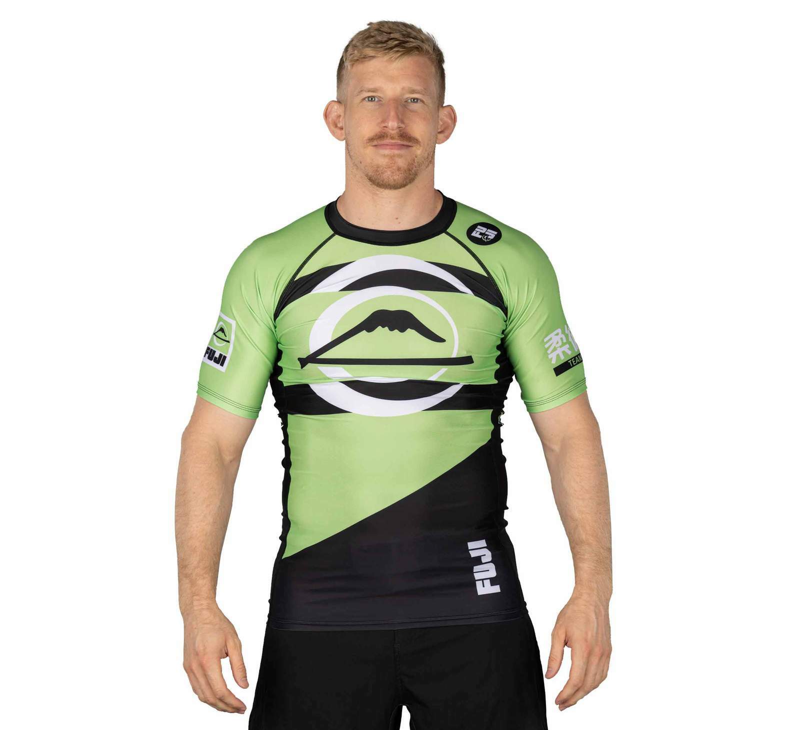 Fuji Vision MMA BJJ Jiu Jitsu ShortSleeve ShortSleeve SS Rashguard – Green