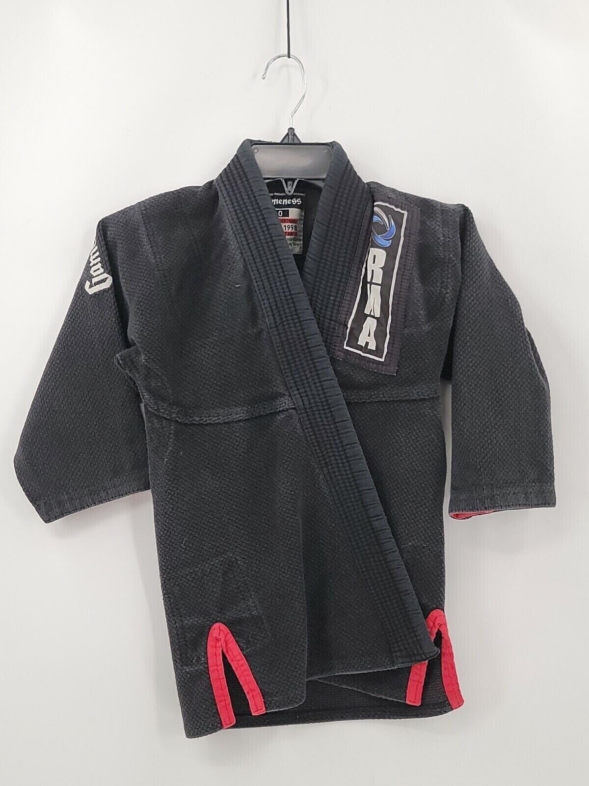 Gameness Self Defense Jitsu Wrap Boys Size 0 Black Martial Arts 100% Cotton