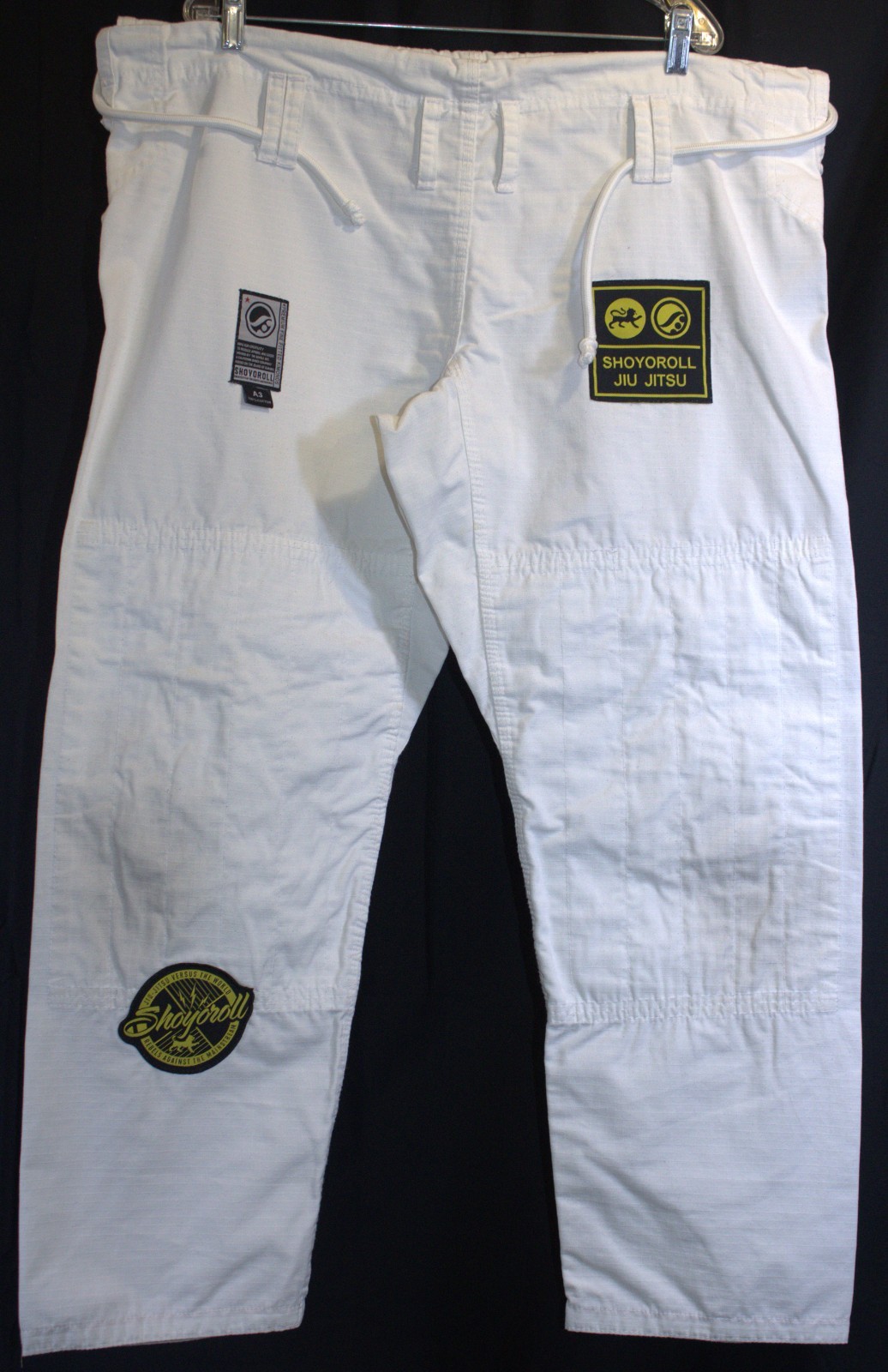 Shoyoroll Premium Jiu‑Jitsu Gi Men’s Size A3 White BJJ Kimono Jacket Embroidered