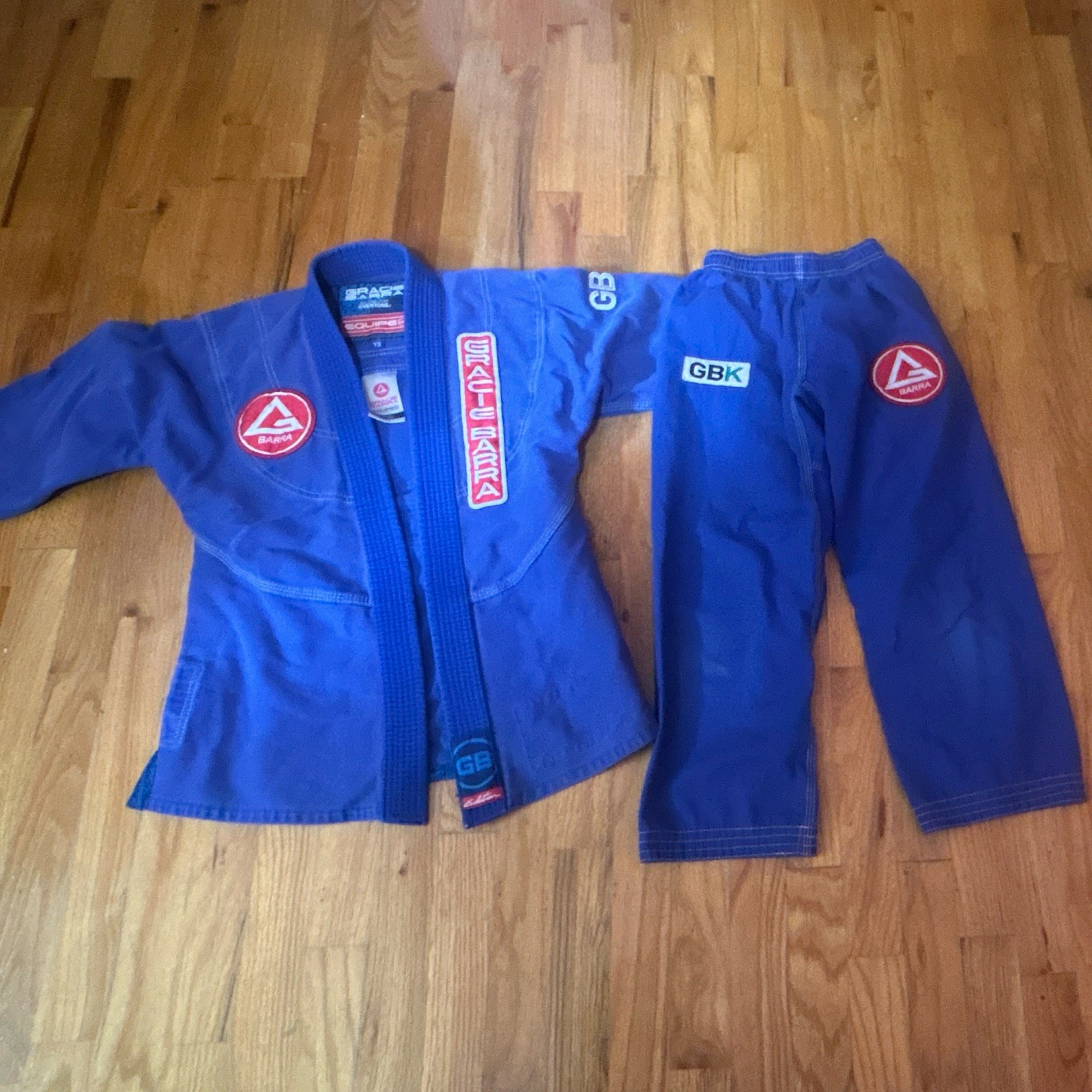 Y5 Gracie Barra Kids Unisex Blue BJJ Jiu-Jitsu Gi Uniform Set Size