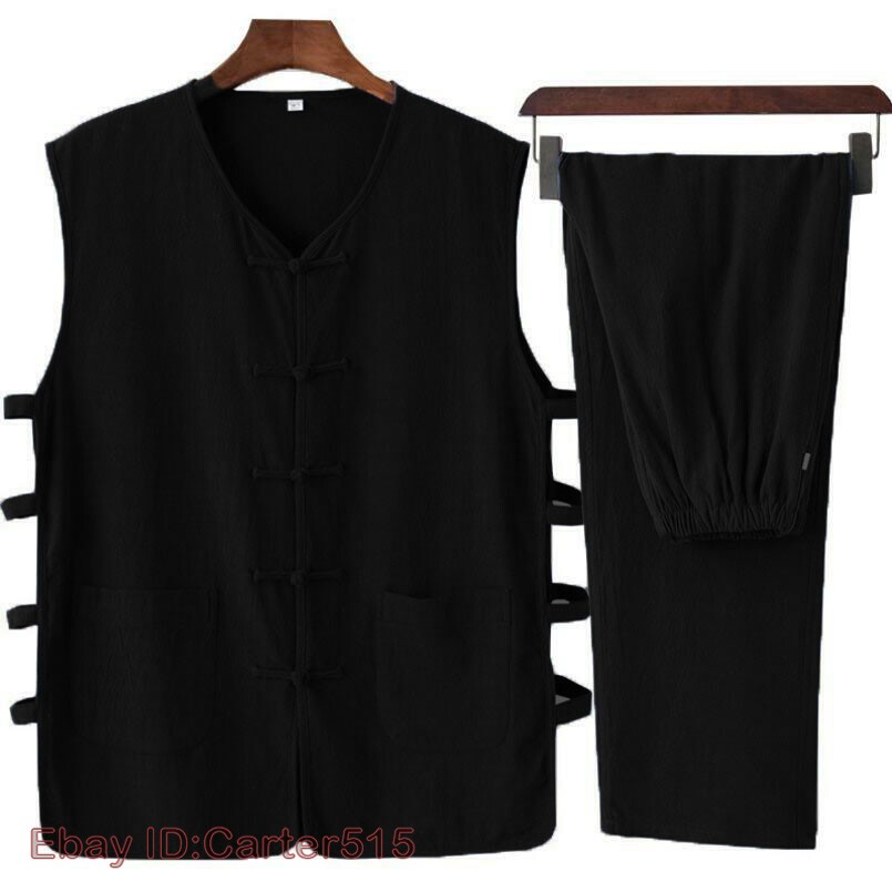 Chinese Kung Fu Tai Chi Vest Sleeveless Garment Martial Arts Wingchun Uniform
