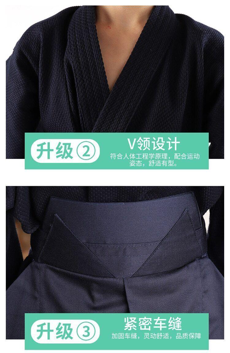 Women Mens Loose Japanese Kendo Suit Aikido Martial Arts Uniform Bule White Robe