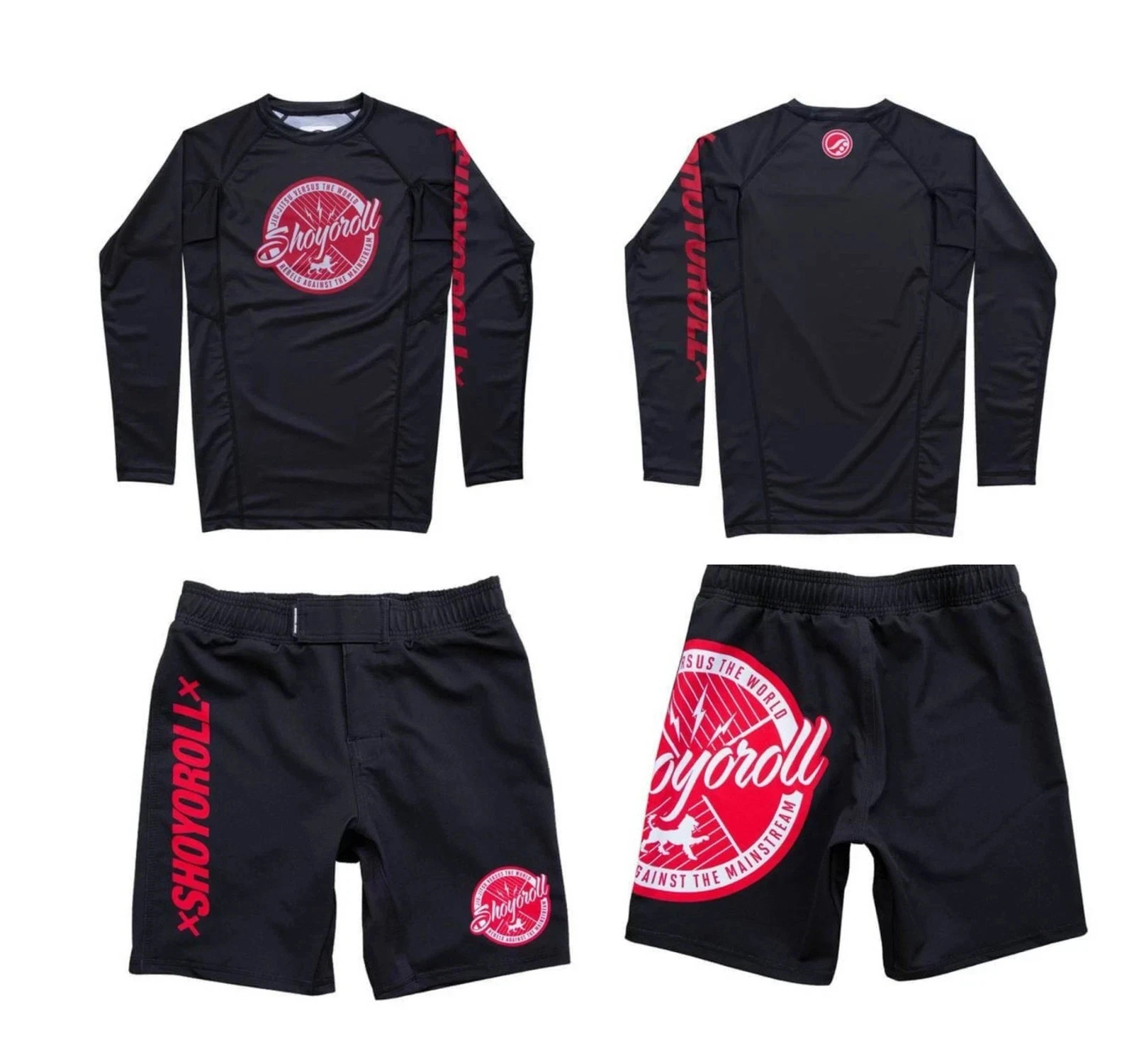 Shoyoroll Competitor 19 Q2 Rash Guard LS & Short Bjj Uniform Jiu Jitsu No Gi