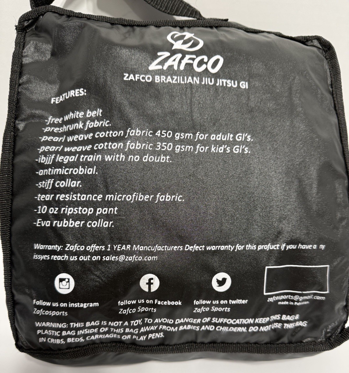 Zafco Green Jiu Jitsu BJJ Gi Size K-0 Boys Girls White Belt New In Bag