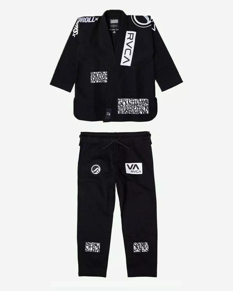 BJJ Shoyoroll RVCA Batch 105 Kimono Gi – Absolute King Black 450 GSM With Bag US