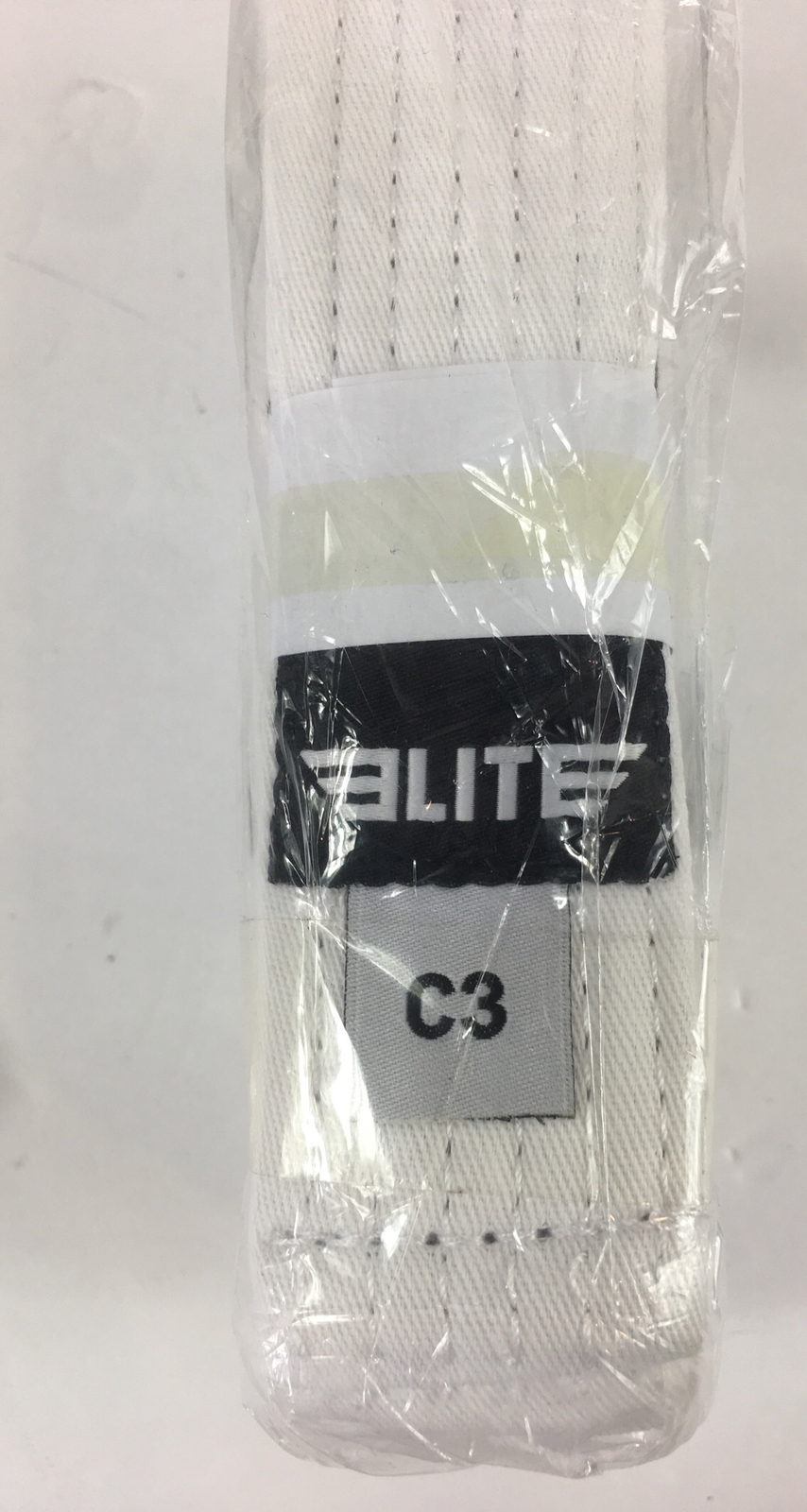 Elite Sports GI Belt BJJ Brazilian Jiu Jitsu Size C3 White Karate Belt New