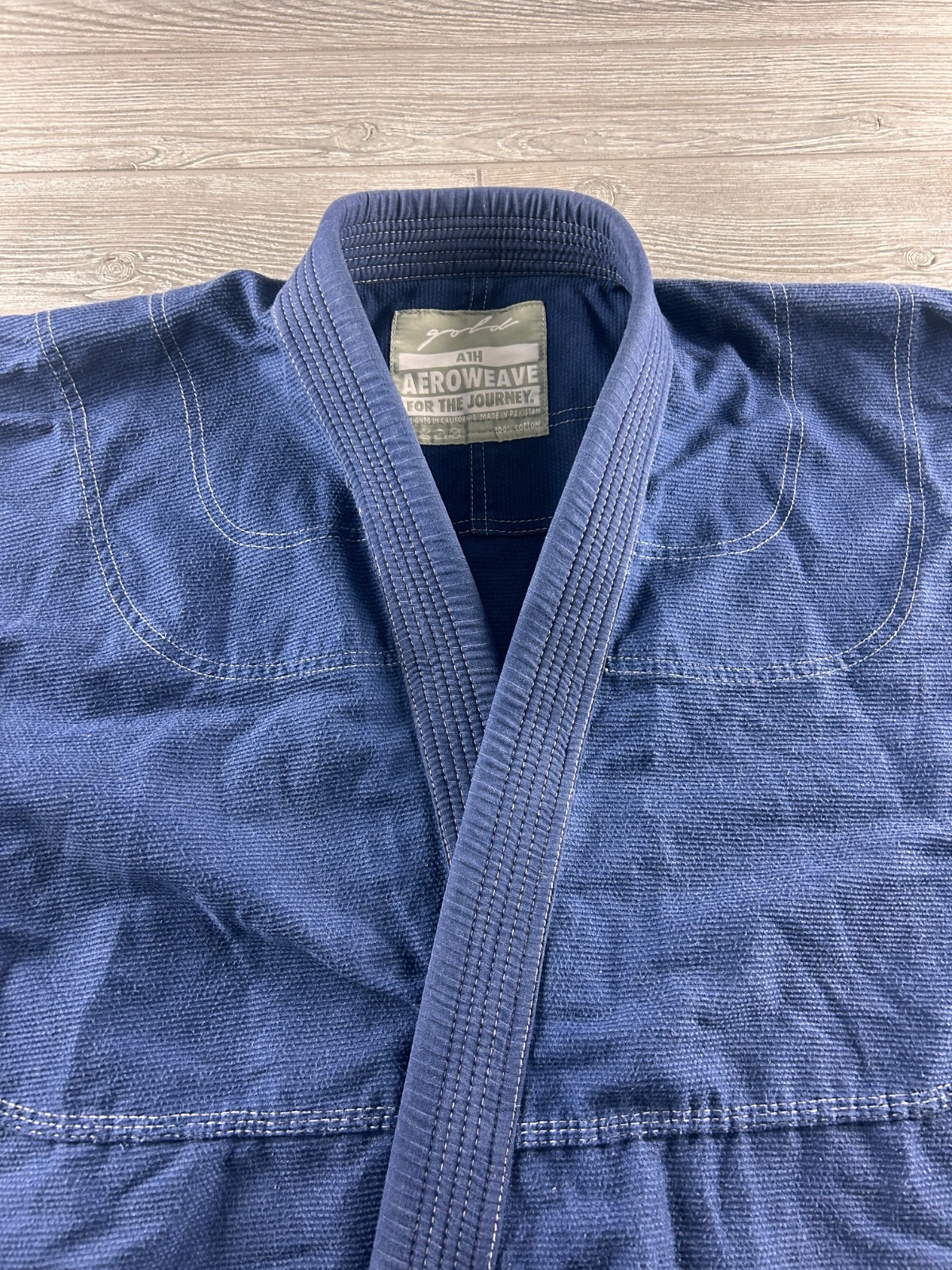 Gold A1H Aeroweave Gi Jacket Adult A1H Blue Cotton MMA Jiu Jitsu (Jacket Only )