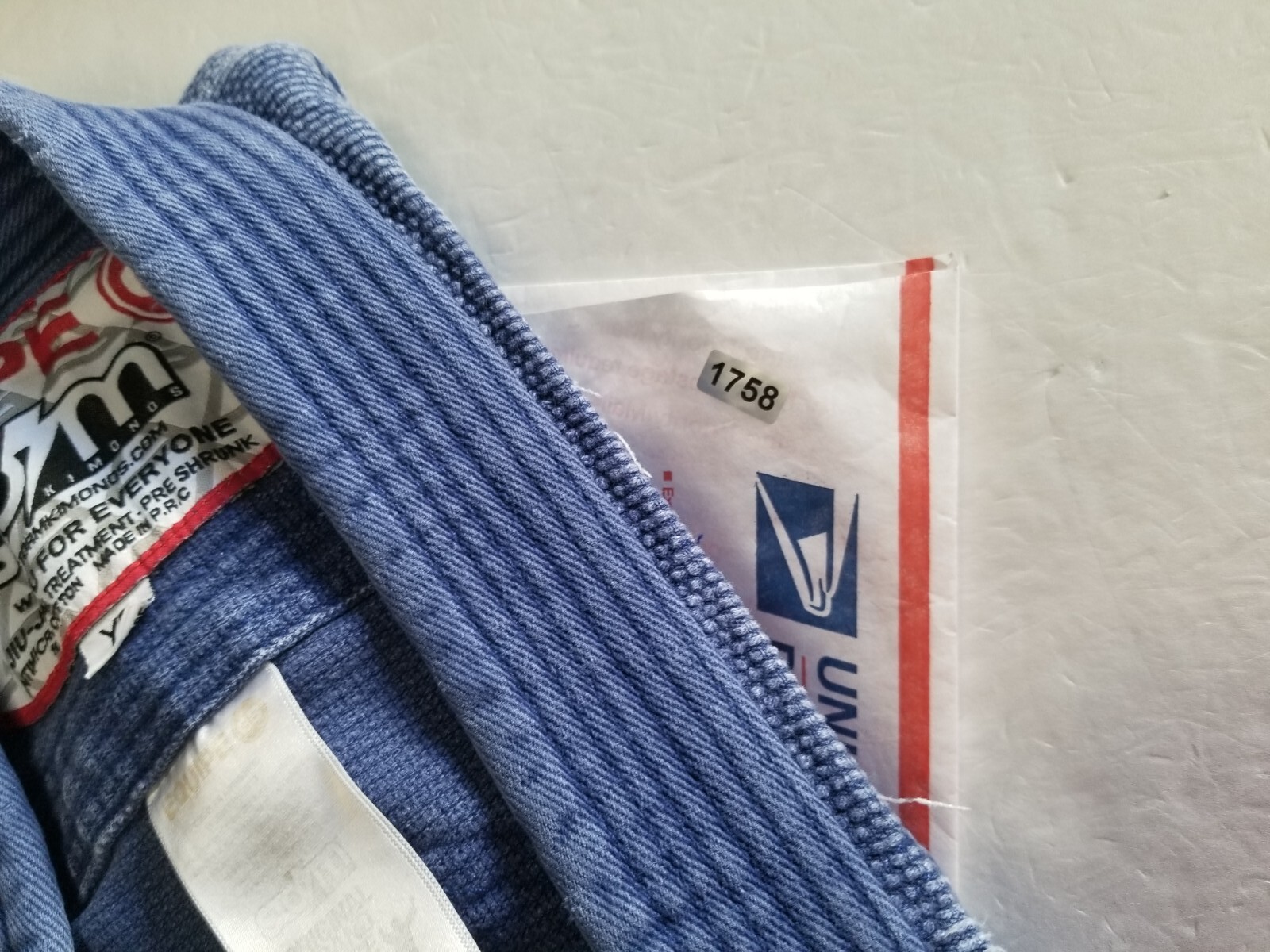 Gracie Barra Equipe Storm Jiu Jitsu Gi Storm Blue No Patches Kimono TOP ONLY Y6
