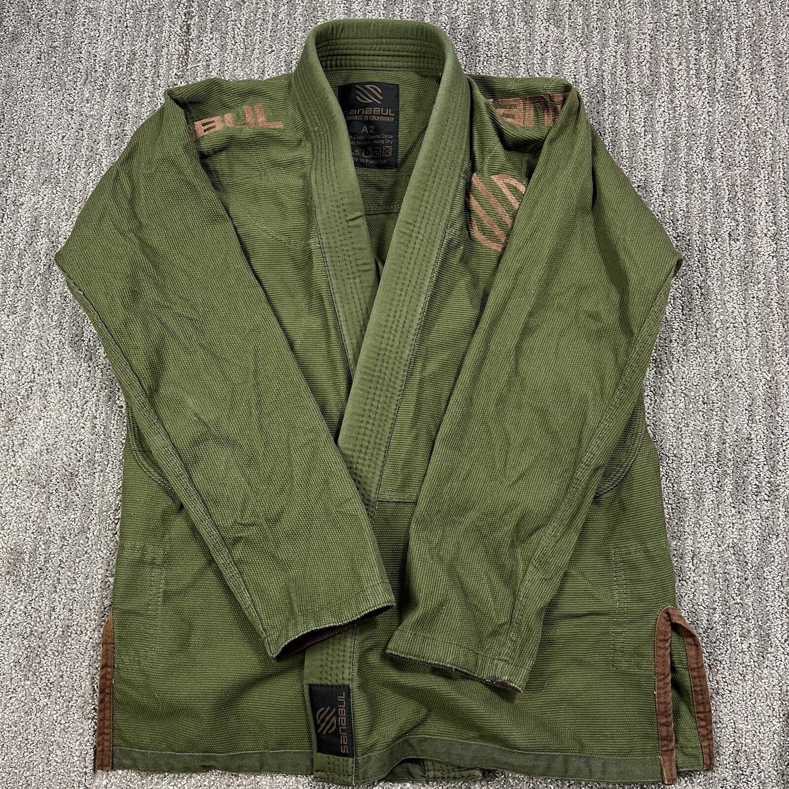 Sanabul Gi Adult A2 Green Jacket Heavy Jiu-Jitsu Performance
