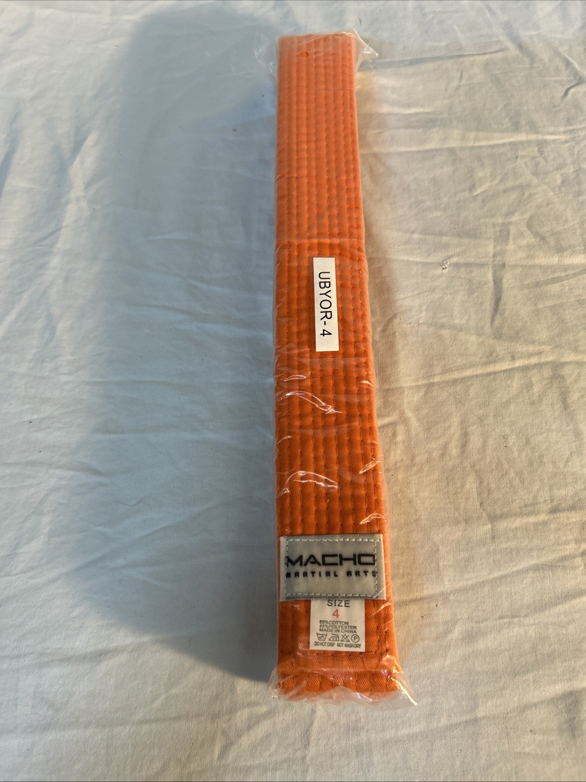 Macho Martial Arts I.75” Orange Belt Size 4