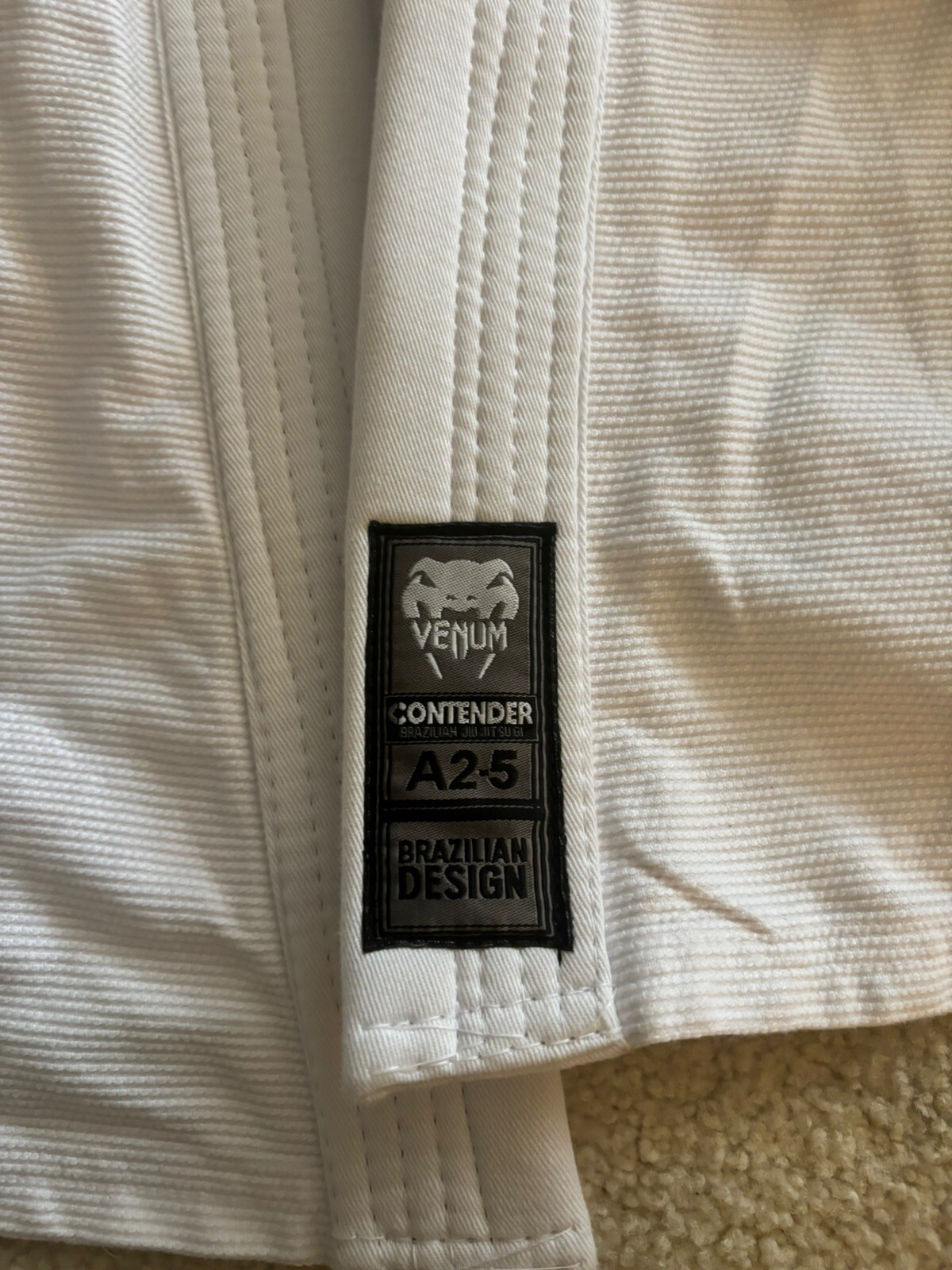 Venum Contender 2.0 Brazilian Jiu-Jitsu Gi White Top & Bottom Set A2.5 NEW