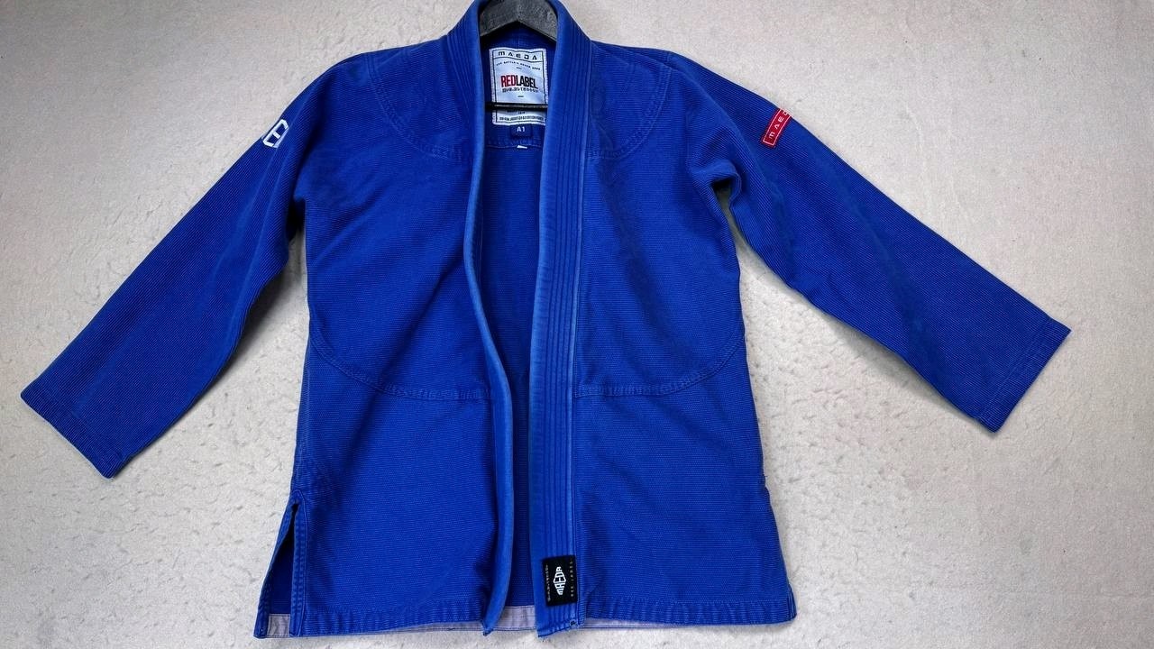 Maeda Gi Jacket Blue Red Label Performance Jiu Jitsu Kimono Top Only Size M Pics