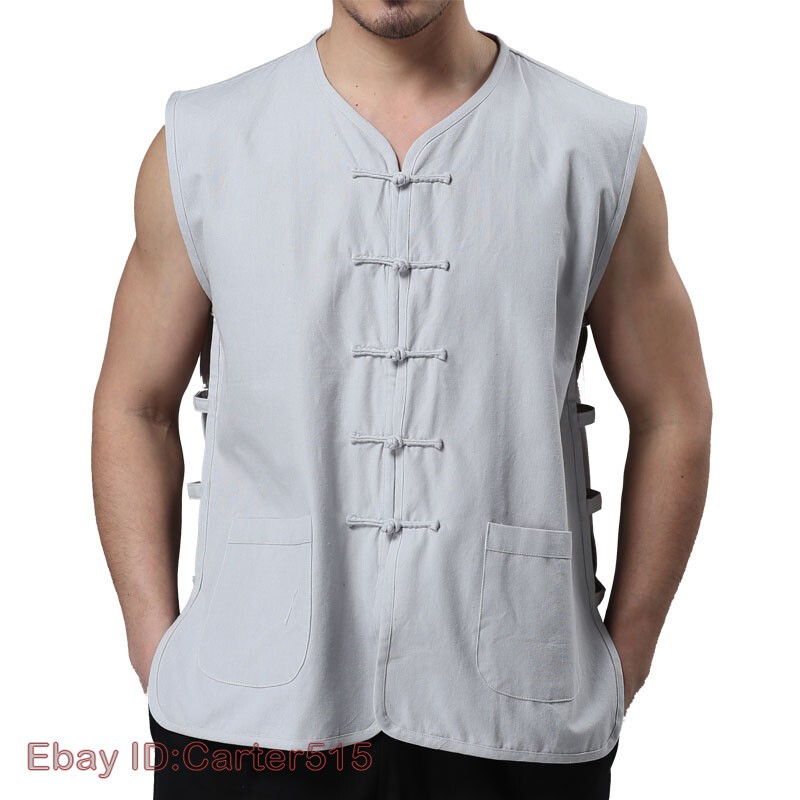 Chinese Kung Fu Tai Chi Vest Sleeveless Garment Martial Arts Wingchun Uniform