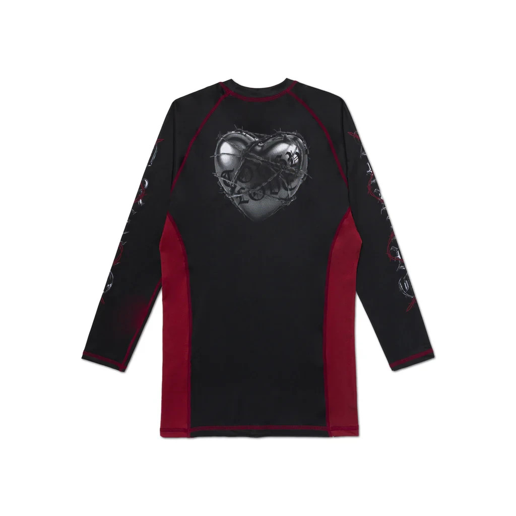 Albino and Preto TOUGH LOVE Rash Guard LS Short Bjj No Gi Uniform Kimono Apparel