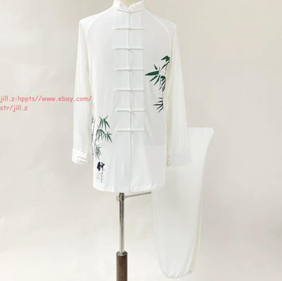 Men Women Milk silks Tai chi Uniforms Wushu Martial arts Kung fu Wing Chun Suit