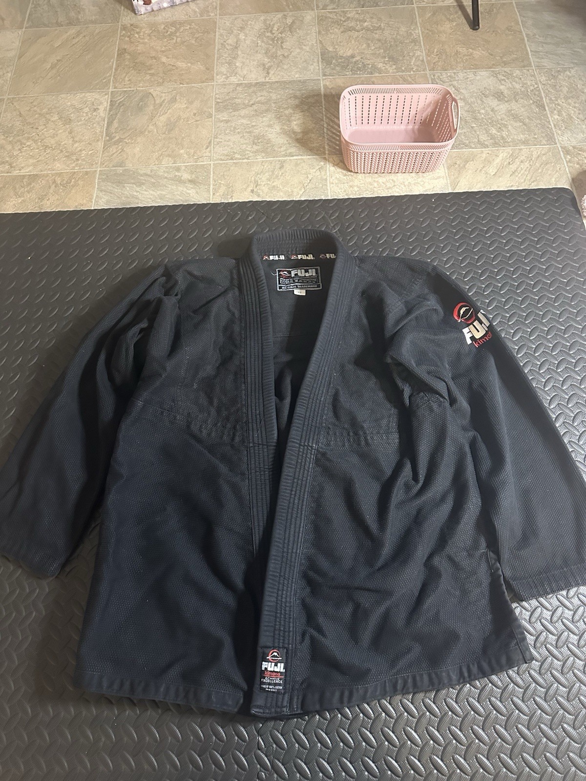 Fuji BJJ Gi Jacket Adults A1H Black Kimono Brazilian Jiu-Jitsu Cotton Blend