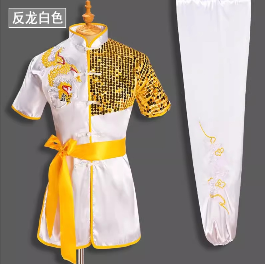 Kung Fu Tai Chi Uniform Martial Arts Suit Wushu Dragon Embroidery Clothes Outfit