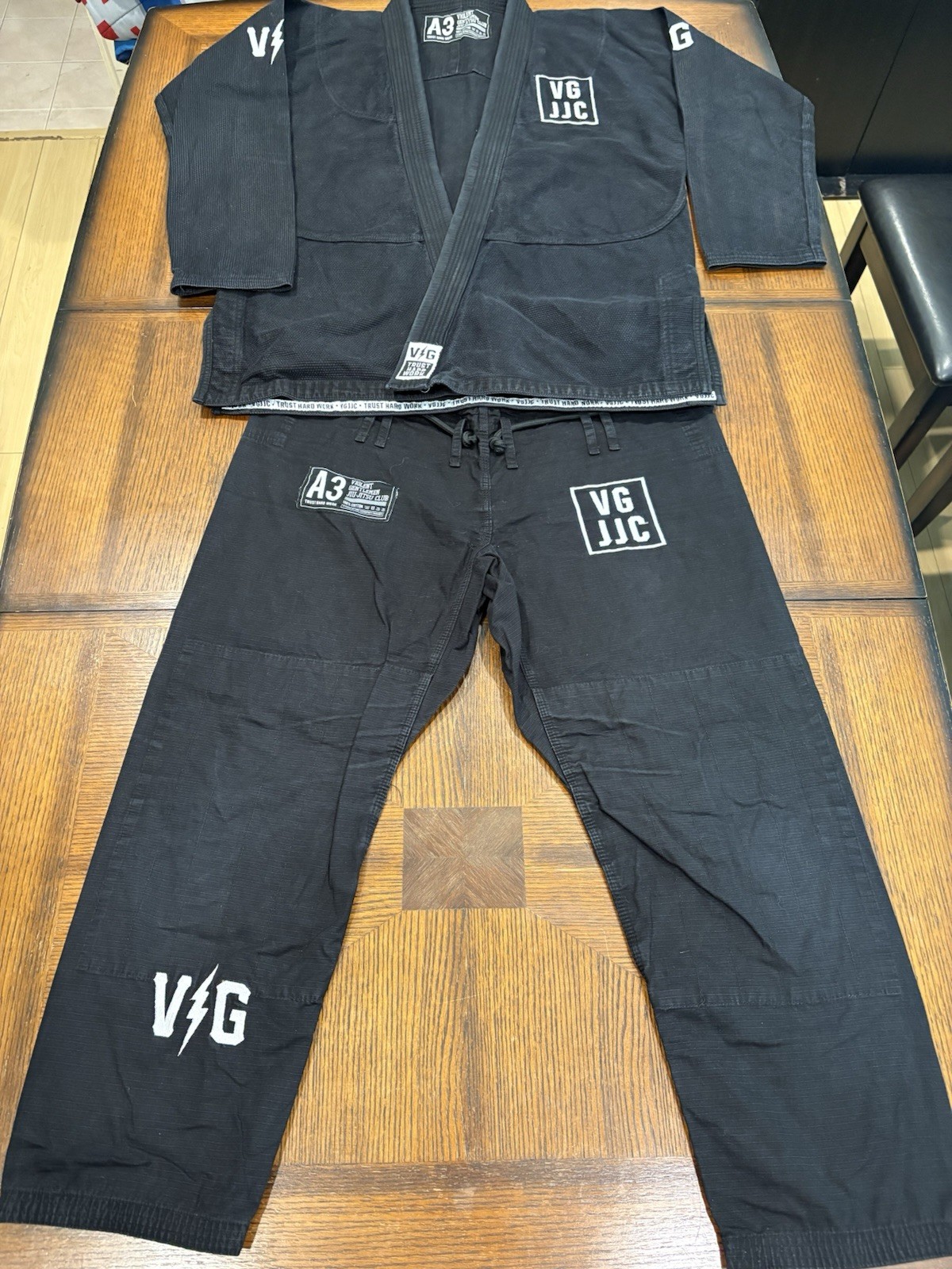 RARE Violent Gentleman VG GI A3 Black Jiu Jitsu BJJ Kimono Uniform Jacket Pants