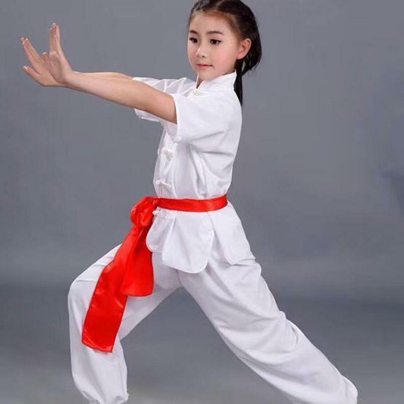 Uniform Tai Chi Short Sleeve Clothing Kids Chinese Kung Fu Wushu Martial Arts