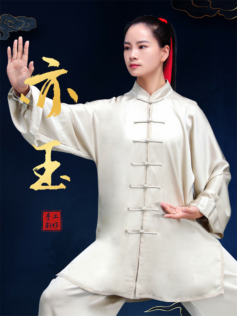 Kung Fu Tai Chi Mulberry Silk Uniform Martial Arts Wushu High-end Handmade Taiji