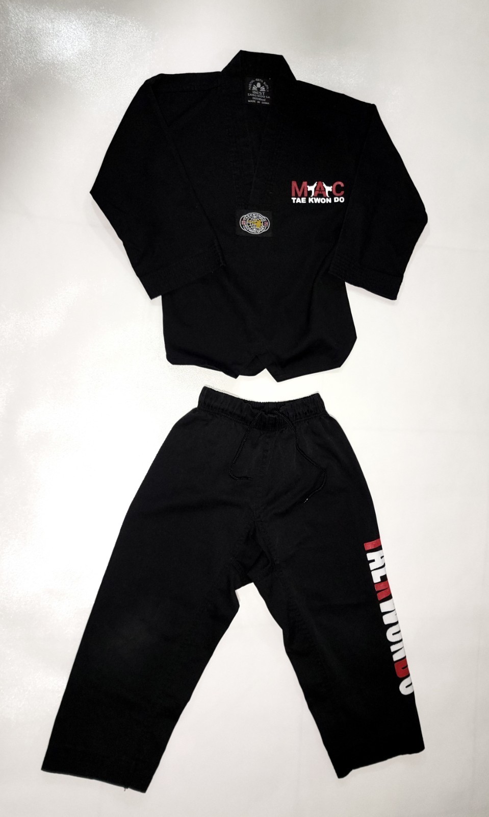 Martial Arts Supply Best Sang Moo Sa Kids MAC Tae Kwon Do Black Uniform Set