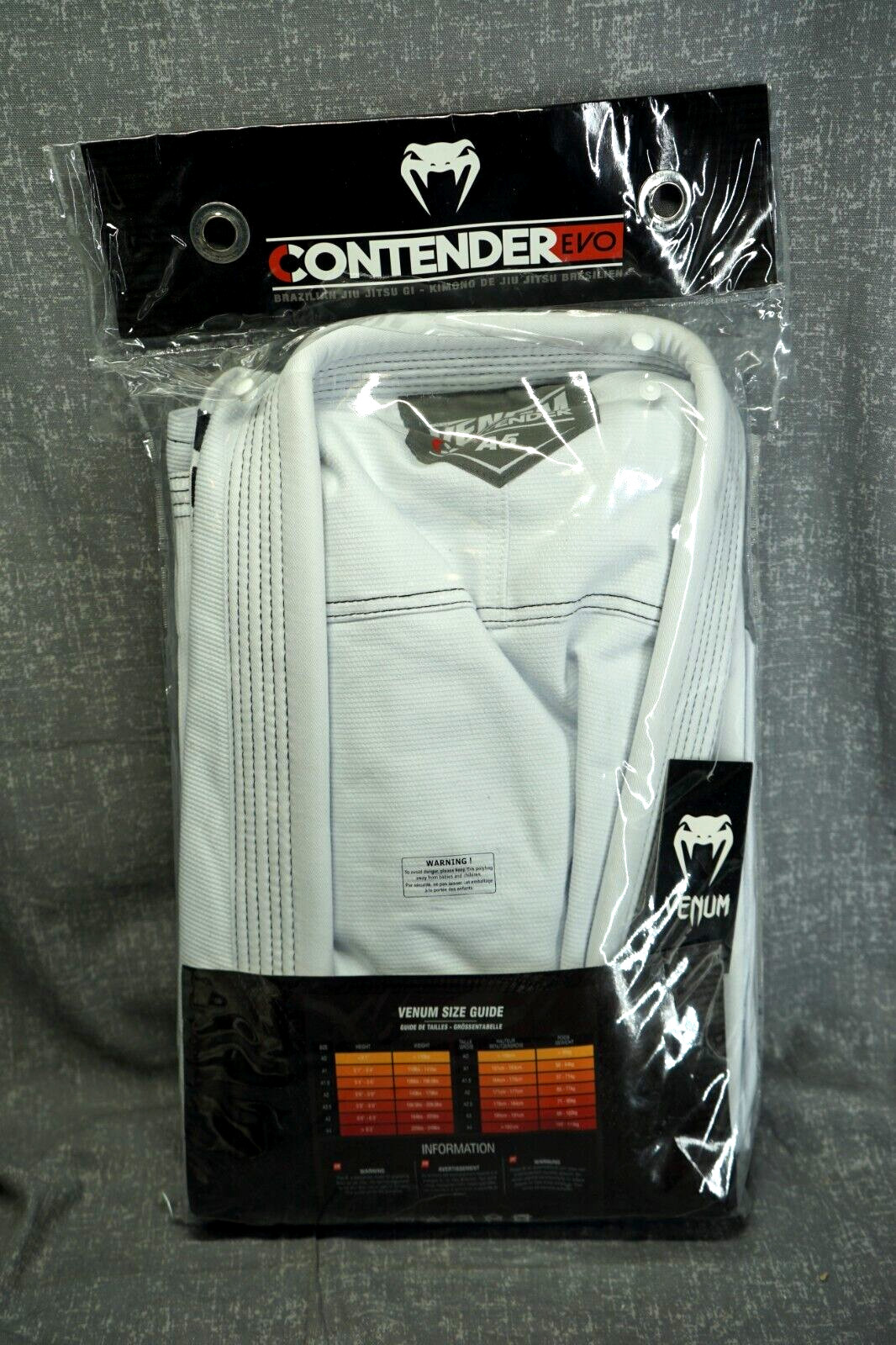 Venum Contender Evo Brazilian Jiu-Jitsu Gi White Size A5 New